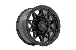 Wheel - Rough Country - 78 Series, Simulated Beadlock - Black